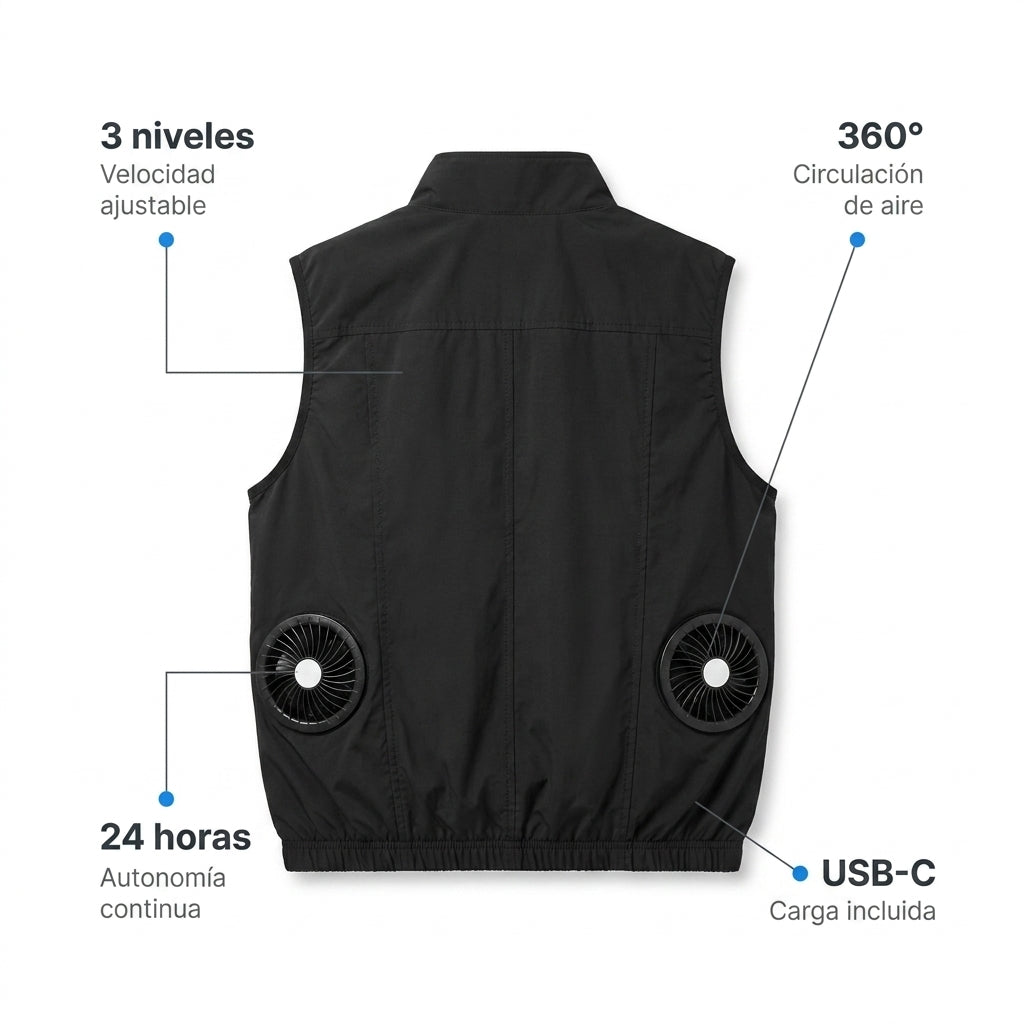 Chaleco con Ventilador