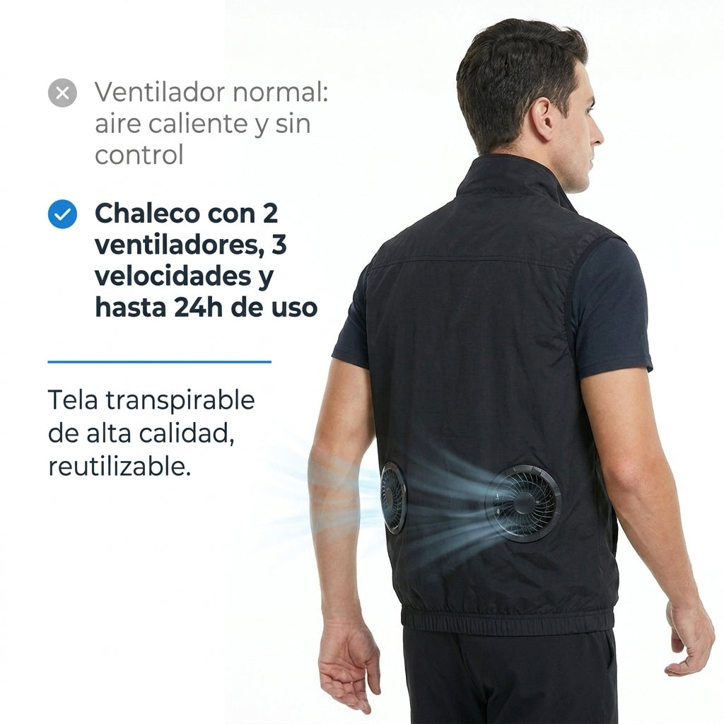 Chaleco con Ventilador